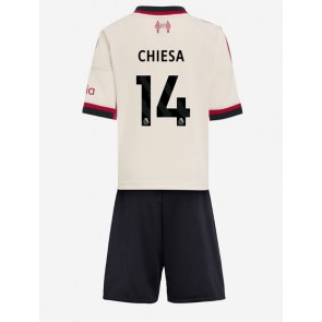 Liverpool Federico Chiesa #14 Bortaställ Barn 2025-26 Kortärmad (+ Korta byxor)